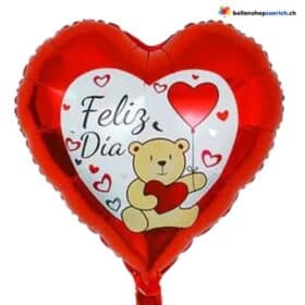 Feliz Dia Herz Valentinstag Love Liebe Folie Luftballon Heliumballon Hochzeit Geburtstag Party