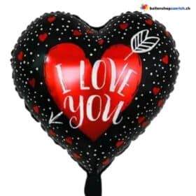 I LOVE YOU Herz Valentinstag Love Liebe Folie Luftballon Heliumballon Hochzeit Geburtstag Party