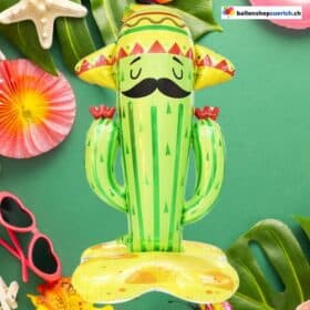 Kaktus Mexico Fiesta Party Sombrero Hut Ballons Sommer Thema Summer Dekorationen Strand Garten Folien Luftballon