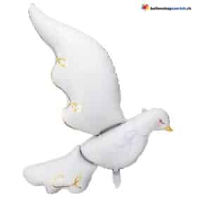 Большой белый гелиевый воздушный шар в виде голубя идеально подходит для свадеб, помолвок, юбилеев, вечеринок, рождений, крещений, похорон, поминок и причастий
