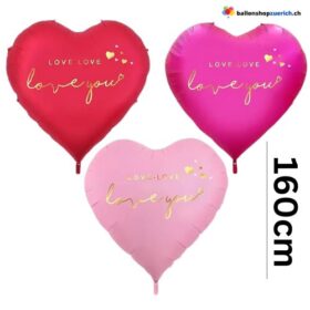 XXXL Luftballon grosses Herz LOVE "love you"
