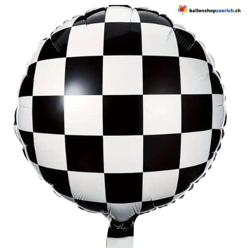 Karierte Rennballons Motorsport Racing Auto Car Motor Cross Ballon Motorrad Geburtstag Party Boy Geschenk Luftballon