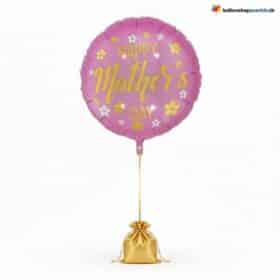 Mother's Day Balloon Happy Mother's Day Round Flowers