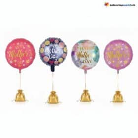 Mother's Day Balloon Happy Mother's Day Round Flowers