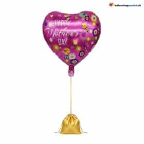 Mother's Day Balloon Heart Happy Mother's Day Flowers