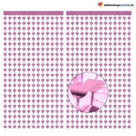 2er Set rosa Herze Vorhang Lametta Hochzeitsdekorationen Valentinstag rosa Herz Banner Girlande Liebe Vorhang Hochzeit Dekor.jpg