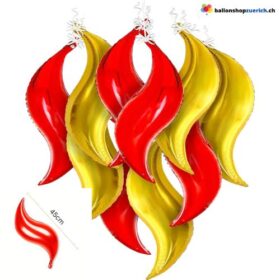 Flammen Ballons Rot und Gold Feuer Notfall Heliumballon Kinder Dekoration Folie Luftballon 118