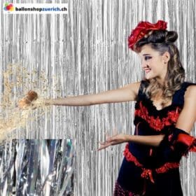 Lametta Silber Party Hintergrund Dekoration Geburtstag Foto Zone Vorhang 1x2,5m