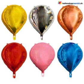 Folienballons Heliumballons Luftballons Folie Silber Gold Roségold Blau Rot Pink