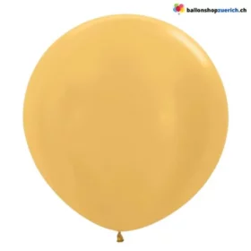 Luftballon Riesiger Gross Metallic Perl Gold