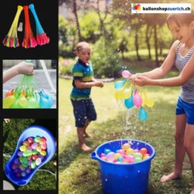 111 Stück Bunte Wasserbomben Selbstverschliessend Latex Natur Kautschuk