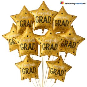 Ballonstrauss Set 10 Sterne Congrats GRAD