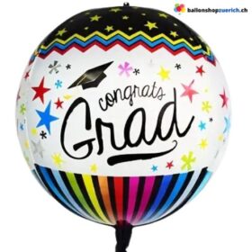Congrats GRAD Kugel Folieballon Color