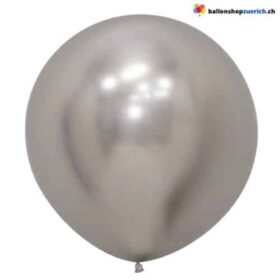 Ballon rond argenté XL 60 cm