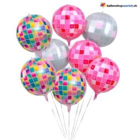 Набор воздушных шаров «Диско-шар», букет из 8 штук премиум-класса, приблизительно 55 см