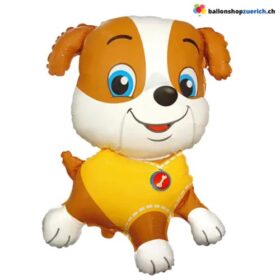 Folienballon Hund mit gelbem Shirt