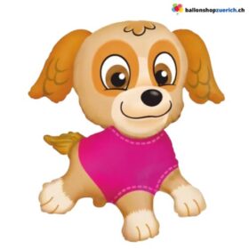 Folienballon Hund mit rosa Pullover