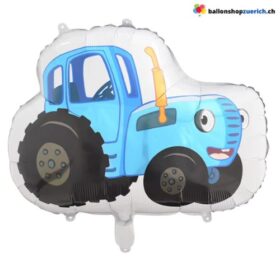 Folienballon Traktor blauer Baustellen Traktor