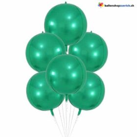 Grün Kugel runde 55cm Heliumballons Premium Folienballons für edle Deko Luftballon