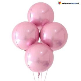 Hellpink runde 55cm Heliumballons Premium Folienballons für edle Deko LuftballonHellblau runde 55cm Heliumballons Premium Folienballons für edle Deko Luftballon