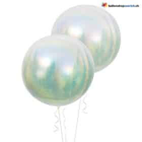 Ballons ronds à l'hélium à effet arc-en-ciel irisé, ballons en aluminium de qualité supérieure pour une décoration élégante