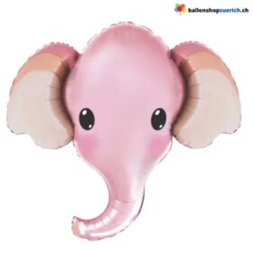 Luftballon Elefant Pink Blau Grau Ballon Tierthema Genderparty Gedenkfeier