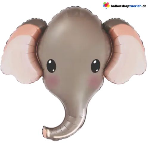 Luftballon Elefant Pink Blau Grau Ballon Tierthema Genderparty Gedenkfeier