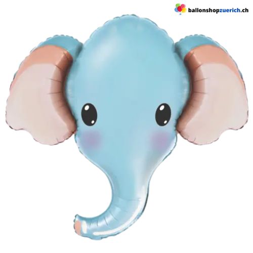 Luftballon Elefant Pink Blau Grau Ballon Tierthema Genderparty Gedenkfeier