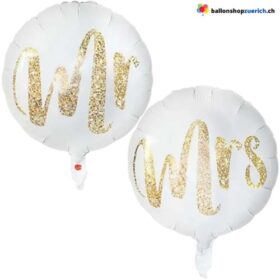 Luftballons 2er Set Mr & Mrs