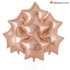 Luftballons Roségold Medium Set 10 Stück Folie Heliumballons