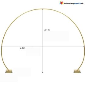 Metallbogen 2,1m auf Ständer für Hochzeit Ballonbogen