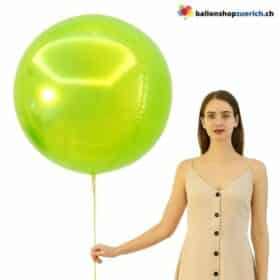 Palloncino XXL in foil verde neon, 120 cm, palloncino gigante