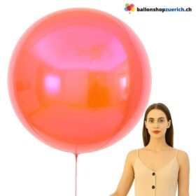 Rosa fluorisierend XXL Folienballon 140 cm Riesenballon