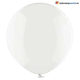 Ballon rond XL 60 cm, compatible avec l'hélium, cristal transparent