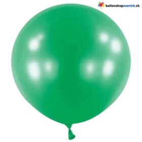 Ballon rond XL 60 cm, compatible avec l'hélium, vert métallisé festif