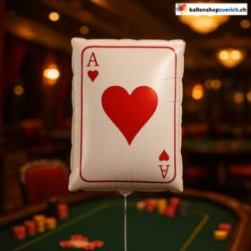 Folienballon Ass Herz Casino
