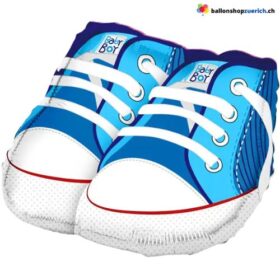Folienballon Baby Schuhe Blau