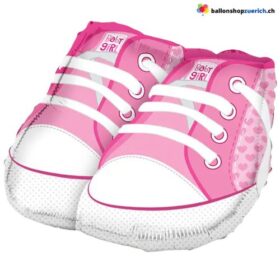 Folienballon Baby Schuhe Pink sneakers