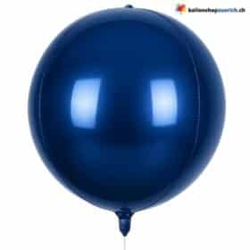 Большой сферический круглый фольгированный воздушный шар диаметром 80 см, алюминиевый, темно-синий
