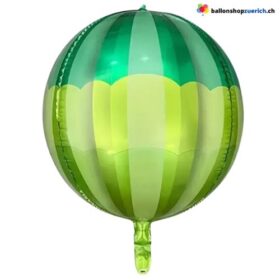 Grün gestreift Muster Kugelrunde 55cm Heliumballons Premium für edle Deko Luftballon1