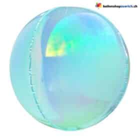 Гигантский переливающийся светло-голубой сферический воздушный шар, круглый, 80 см, фольгированный шар премиум-класса