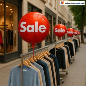 Sale Folieballon Verkaufen Werbung Ausverkauf Cyber Monday Friday Schaufenster Geschäft