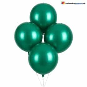 Изумрудно-зеленый, елово-зеленый, сферический, круглый, 55 см, гелиевый шар, премиум-класса, фольгированный шар 1