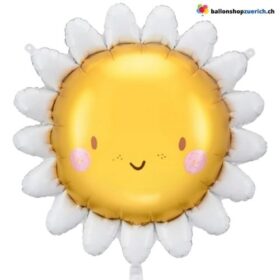 Sonne Luftballon Folienballon Lächelnde Sonne mit Blütenblättern