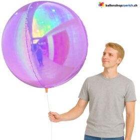 Violett Lila Riesenballon Iridescent Kugel runde 140cm Premium Folienballon
