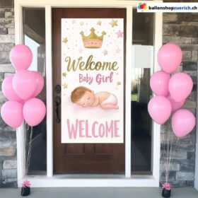 Welcome Baby Girl Tür-Banner