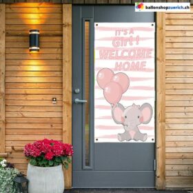 Willkommensbanner It's a Girl Welcome Home