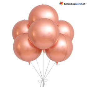 Champagner Gold Matt Metallic Kugel Heliumballon Folie 55 cm