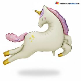 Folienballon Einhorn Weiss Rosa Lila