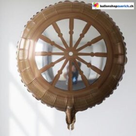 Folienballon Kutschen Rad Bronze Rund .jpg